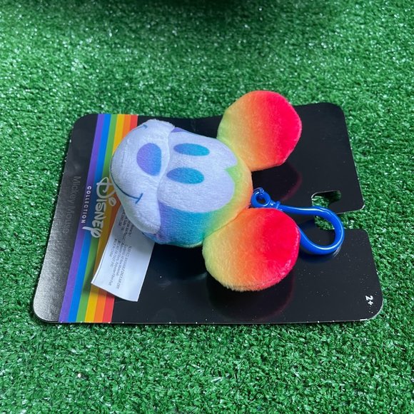 Mickey Mouse Disney Rainbow Collection Keychain Clip-On Pride Soft Plush Toy NEW - Picture 5 of 9